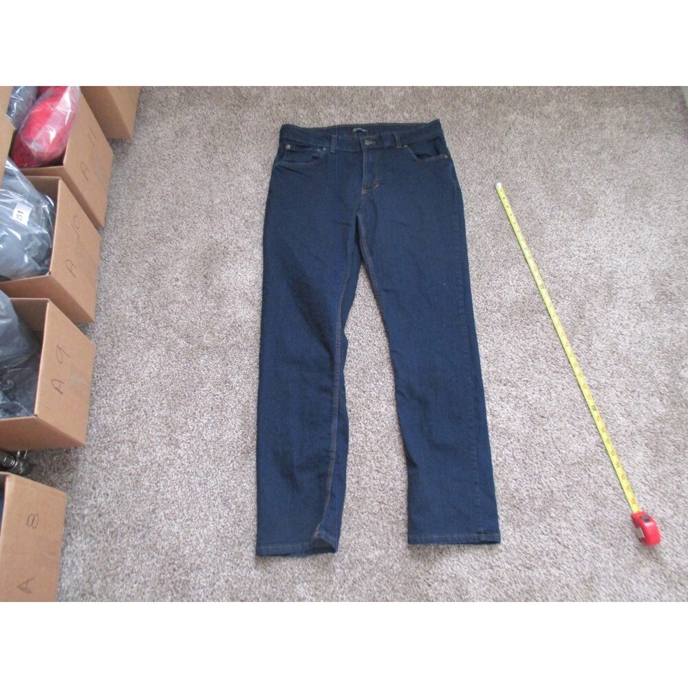 Origin Jeans Mens 32x32 Blue Relaxed Straight Stretch Denim Made USA